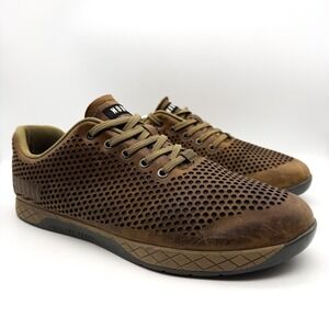 NOBULL Leather Trainer Brown Perforated CrossFit Training Shoes Men's Size 13